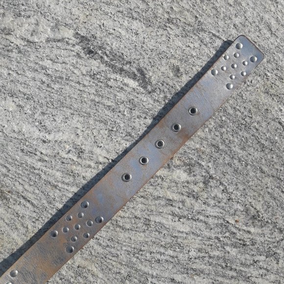Studded leather Boho Belt Bohemian Embellished Metal Grommets Rivets Studs Beltl main image 15